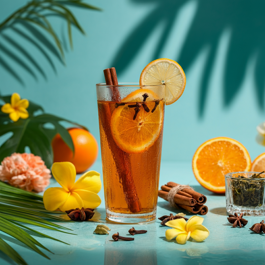 Chá Emagrecedor Gelado de Canela com Cravo e Laranja