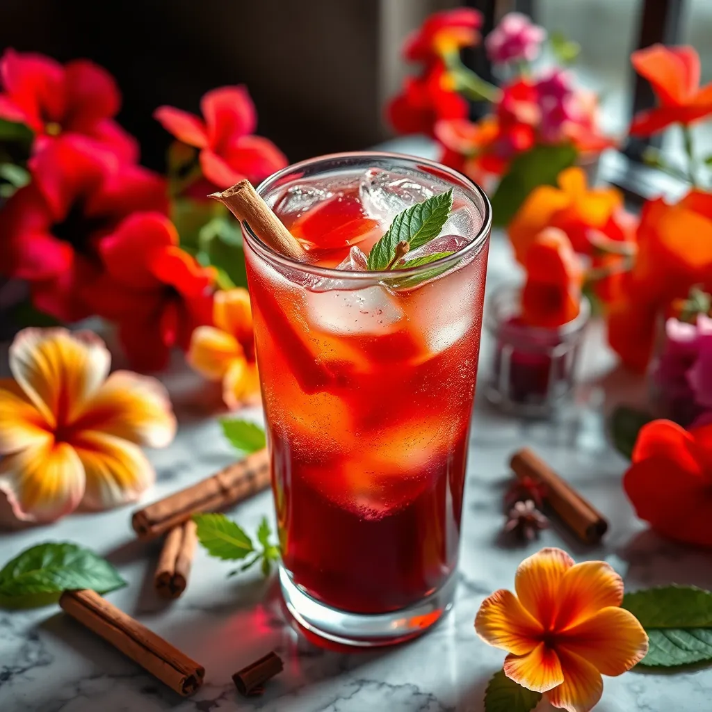 Chá Emagrecedor Gelado de Hibisco com Canela